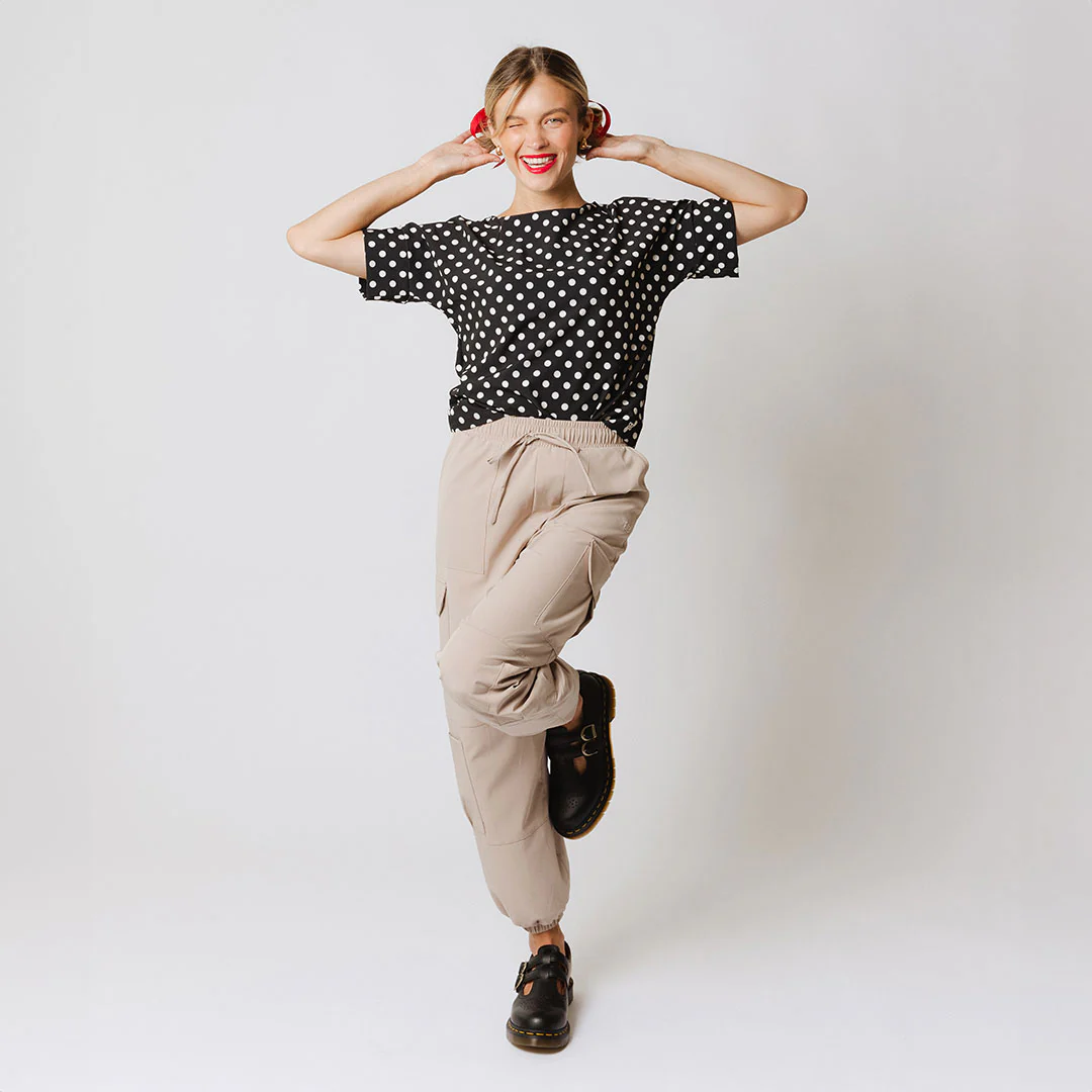 Boss Tee, Black Polka Dot - Image 6