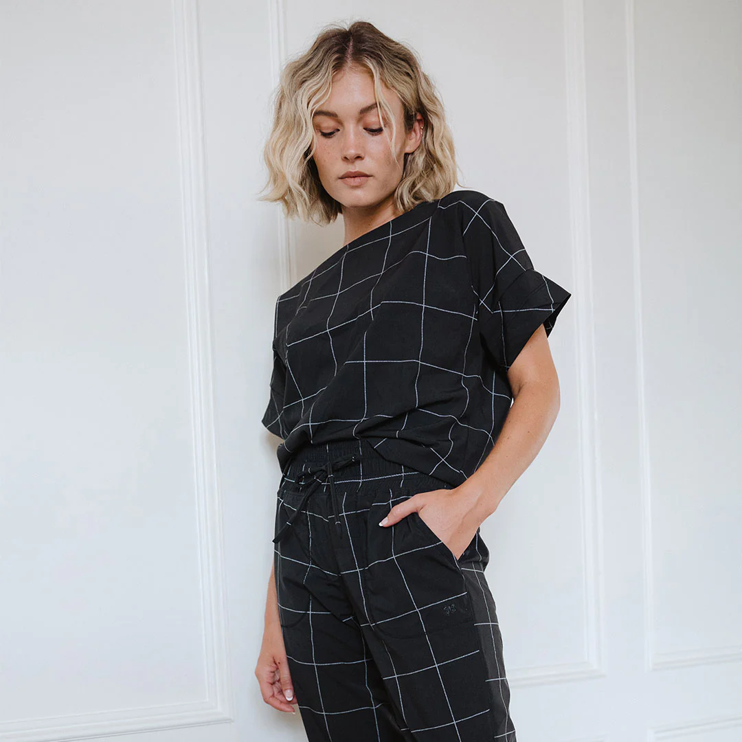 Boss Tee, Black Windowpane - Image 4