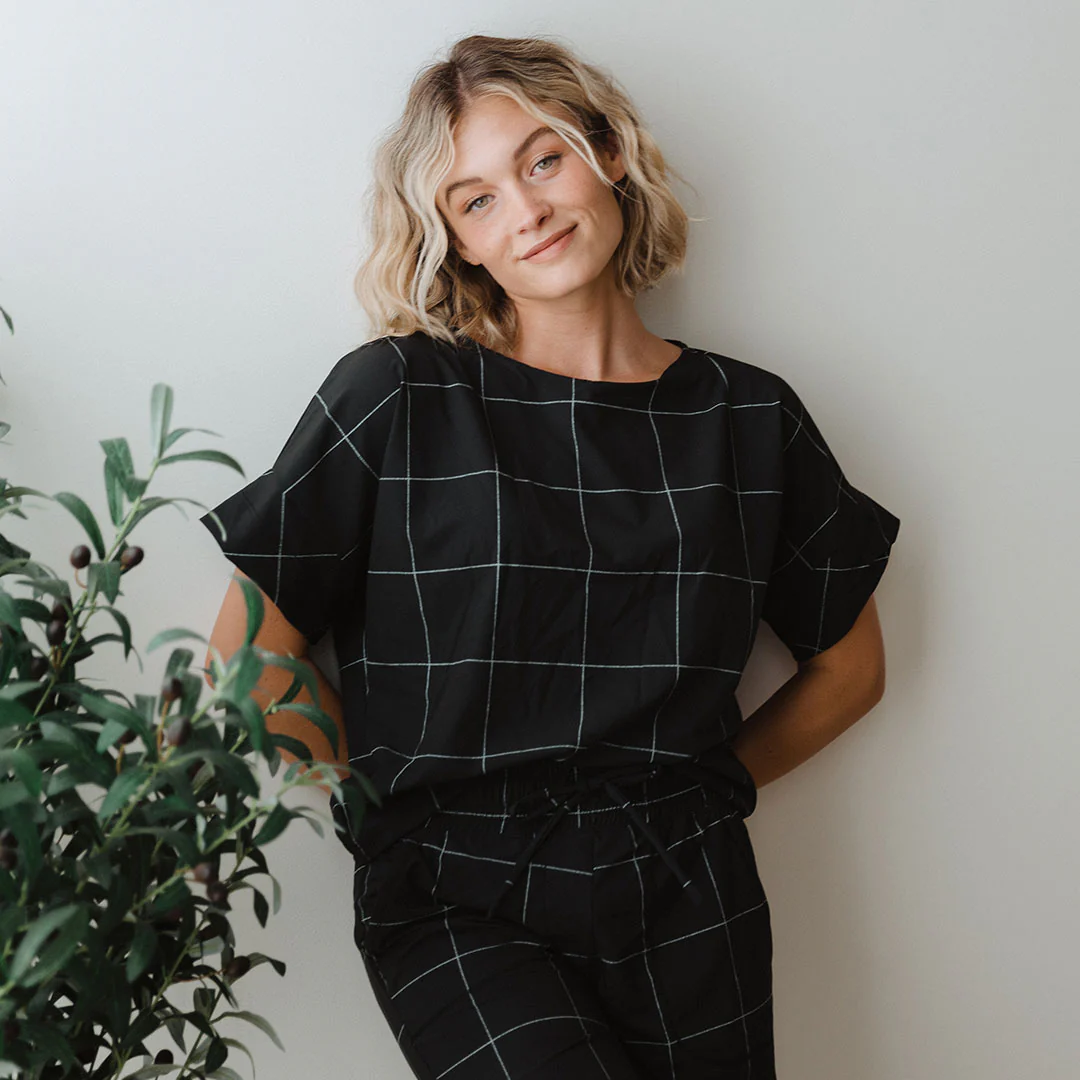 Boss Tee, Black Windowpane - Image 5