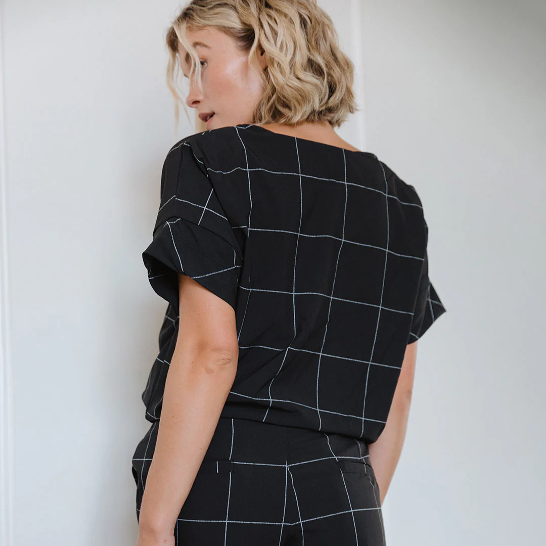 Boss Tee, Black Windowpane - Image 6