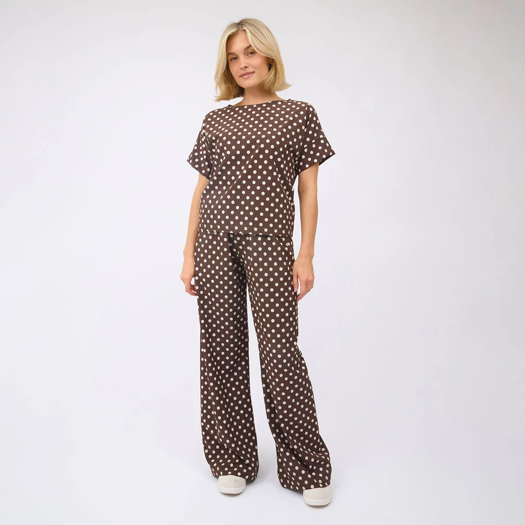 Boss Tee, Cream Cocoa Dot - Image 5