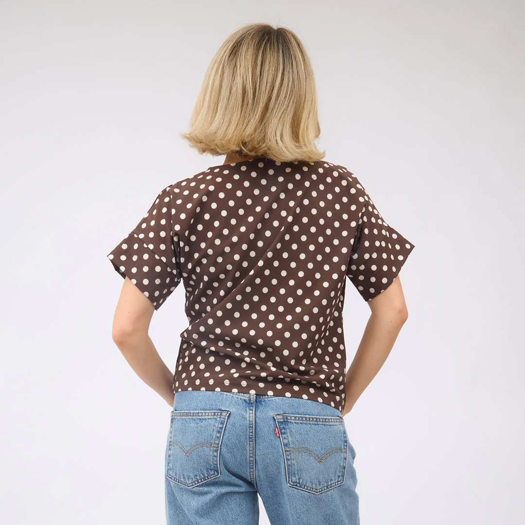 Boss Tee, Cream Cocoa Dot - Image 8