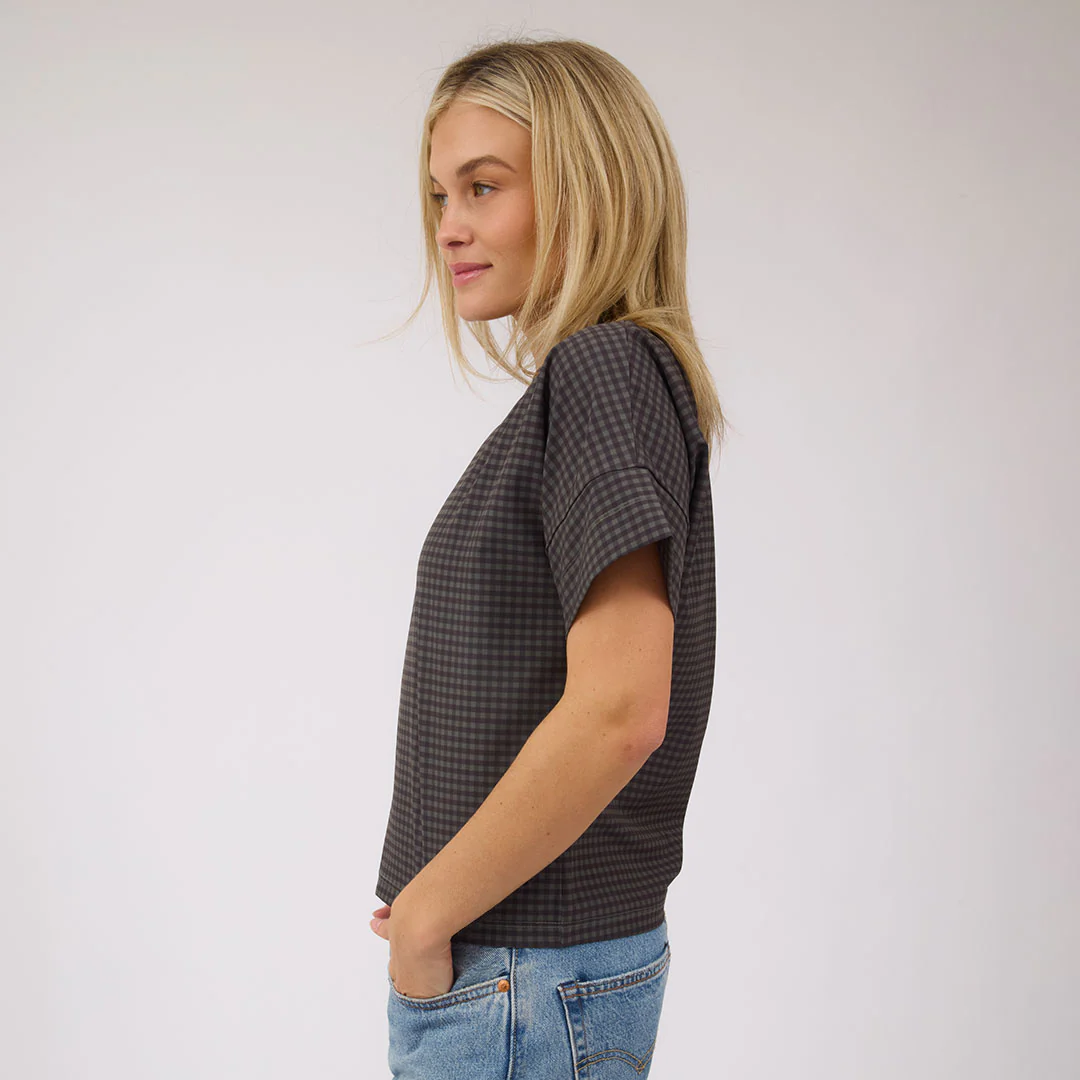 Boss Tee, Olive Gingham - Image 4