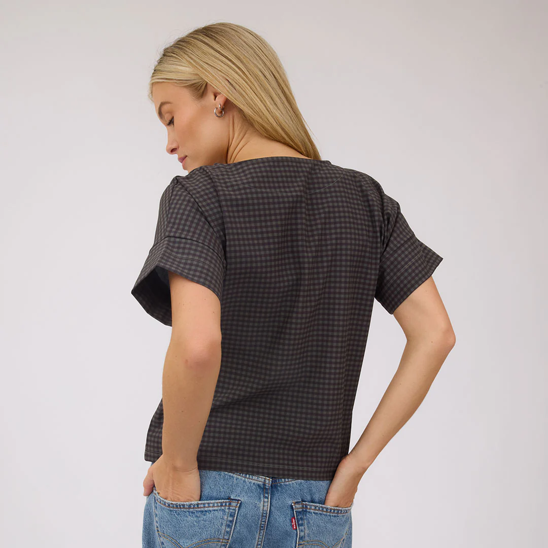 Boss Tee, Olive Gingham - Image 5