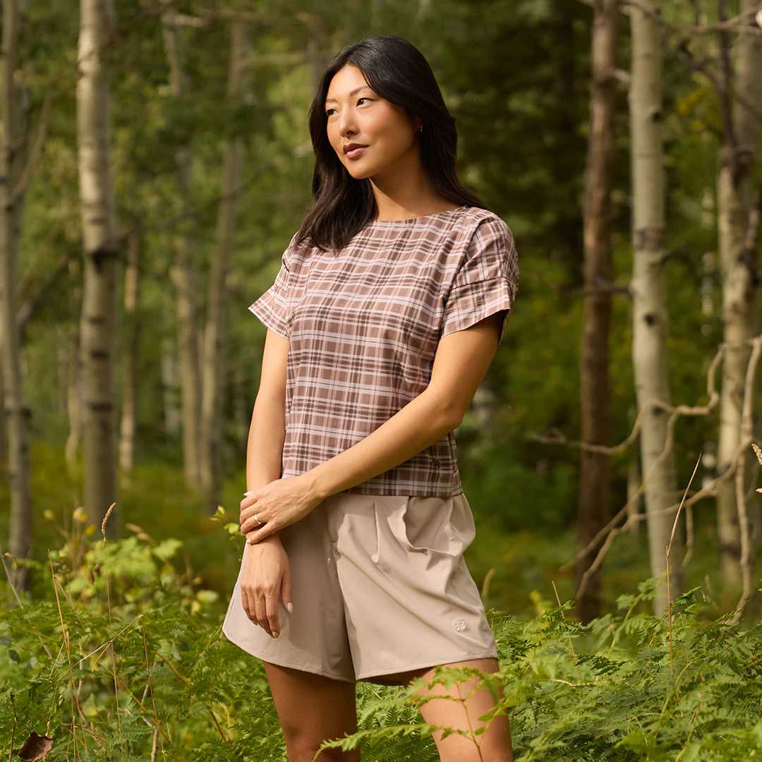 Boss Tee, Toffee Plaid - Image 2
