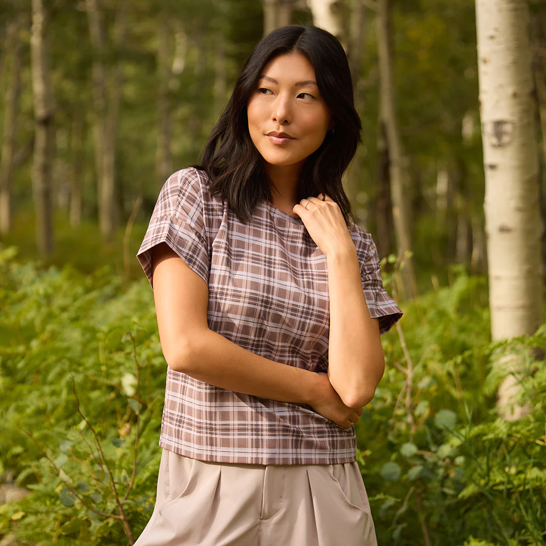 Boss Tee, Toffee Plaid - Image 3