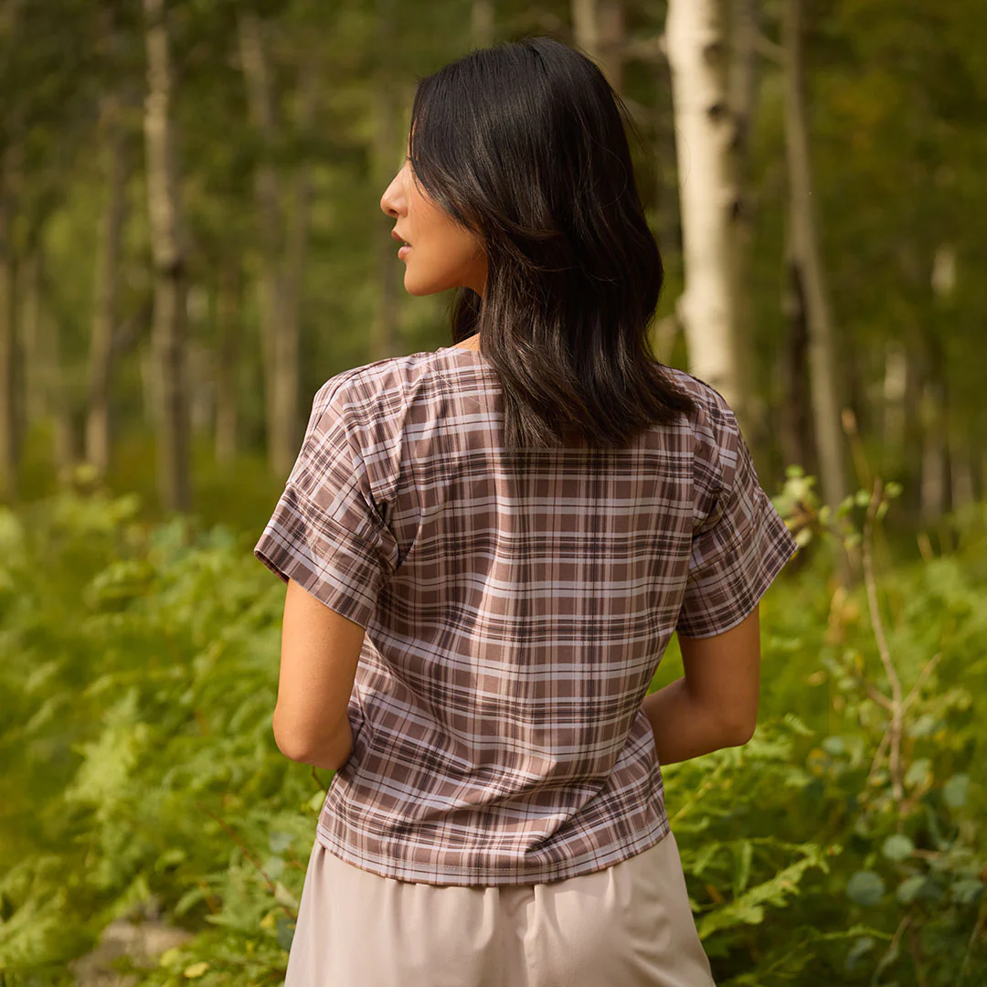 Boss Tee, Toffee Plaid - Image 5