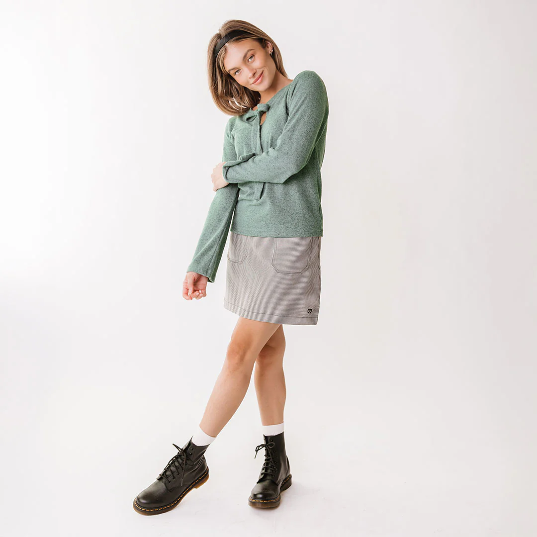 Bow Tie Sweater, Dusk Green - Image 7