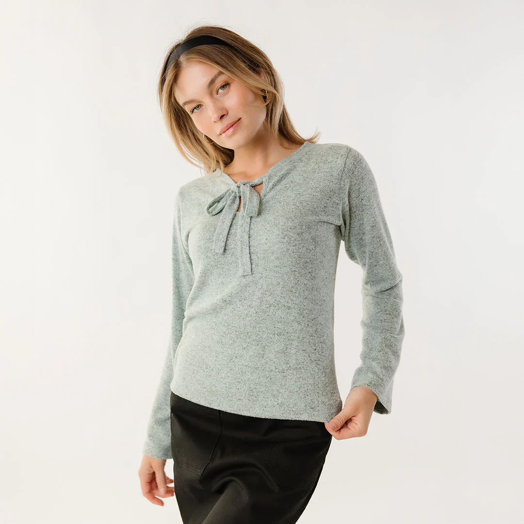 Bow Tie Sweater, Green Mint - Image 6