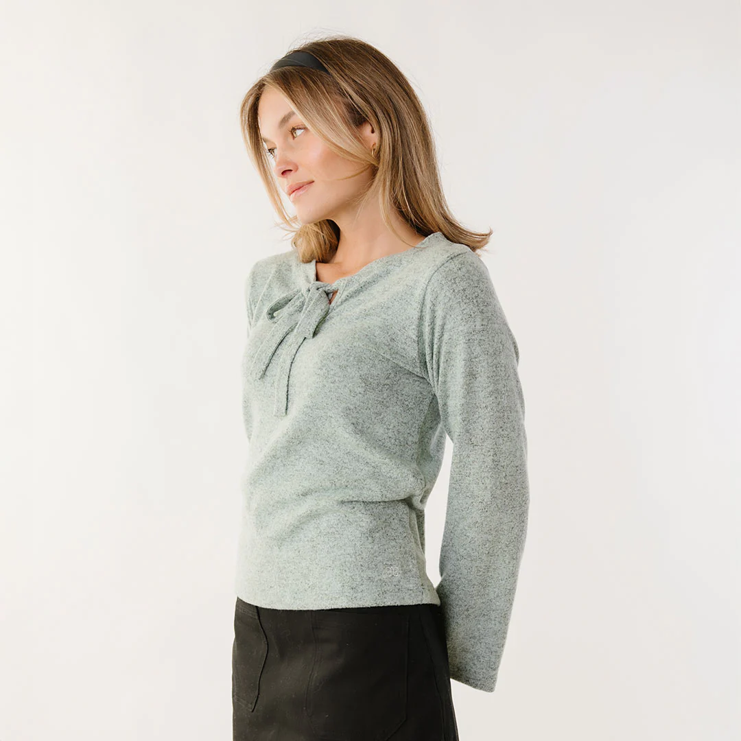 Bow Tie Sweater, Green Mint - Image 7
