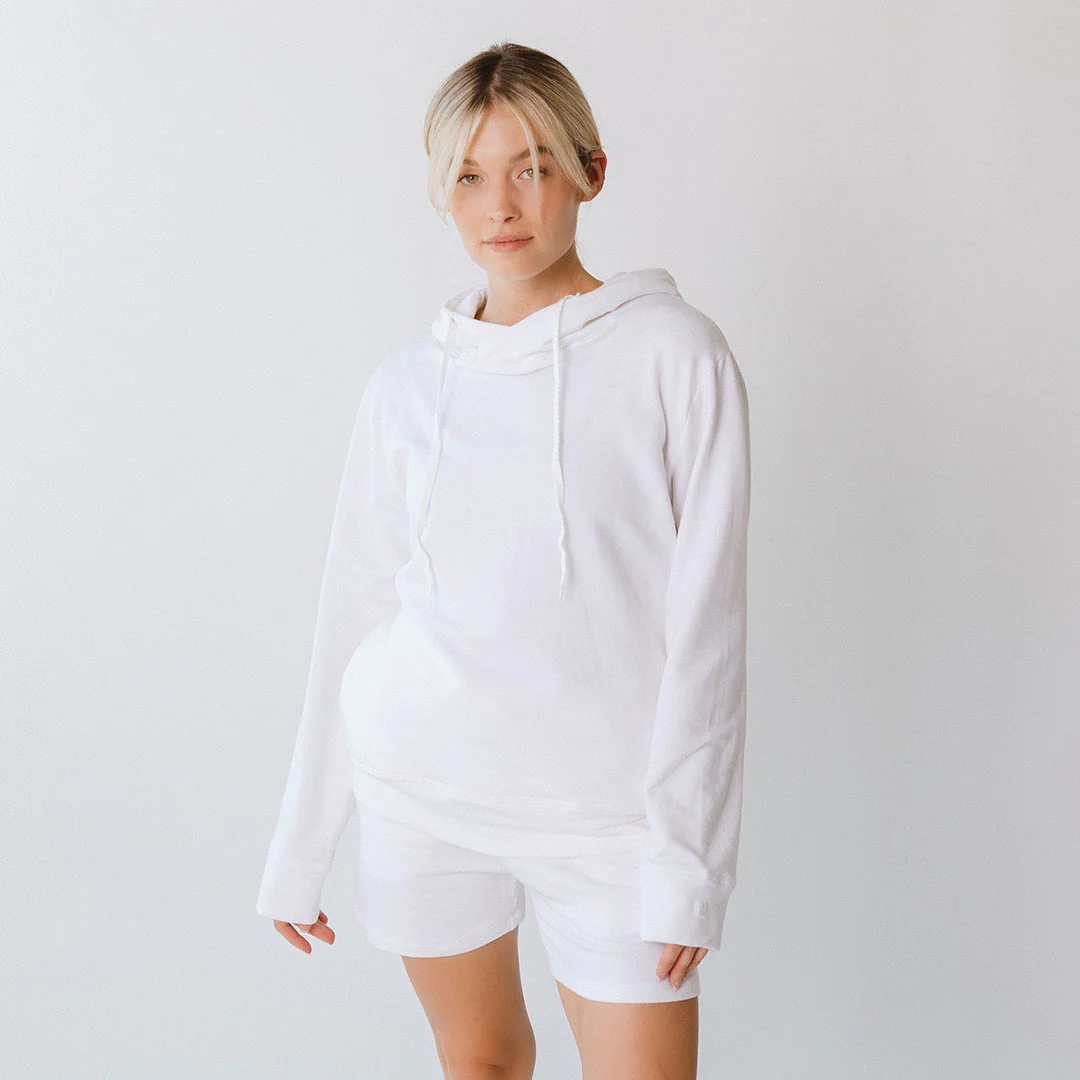 Boyfriend Hoodie, White - Image 3