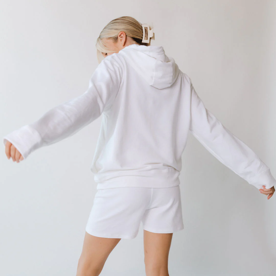 Boyfriend Hoodie, White - Image 4