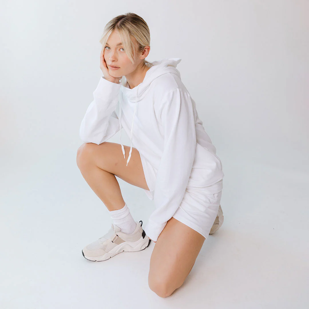 Boyfriend Hoodie, White - Image 5
