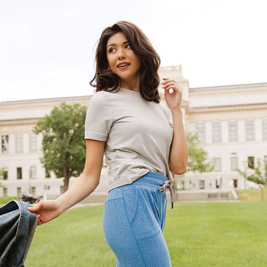 Boyfriend Tee, Sweet Stripe - Image 10