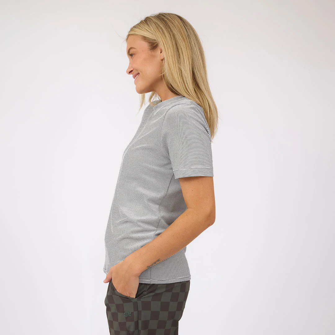 Boyfriend Tee, Sweet Stripe - Image 3