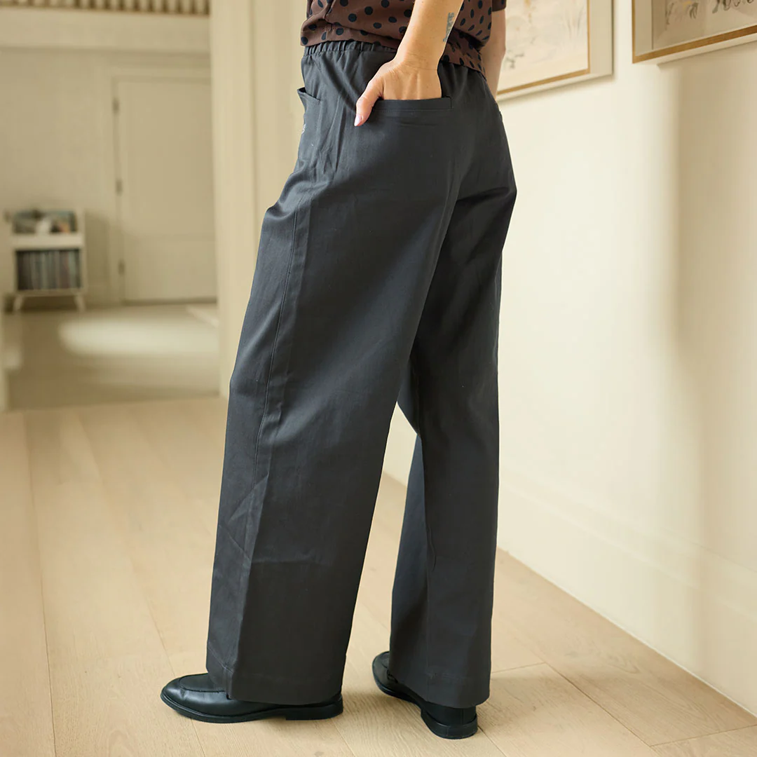 Button Trouser, Charcoal - Image 3