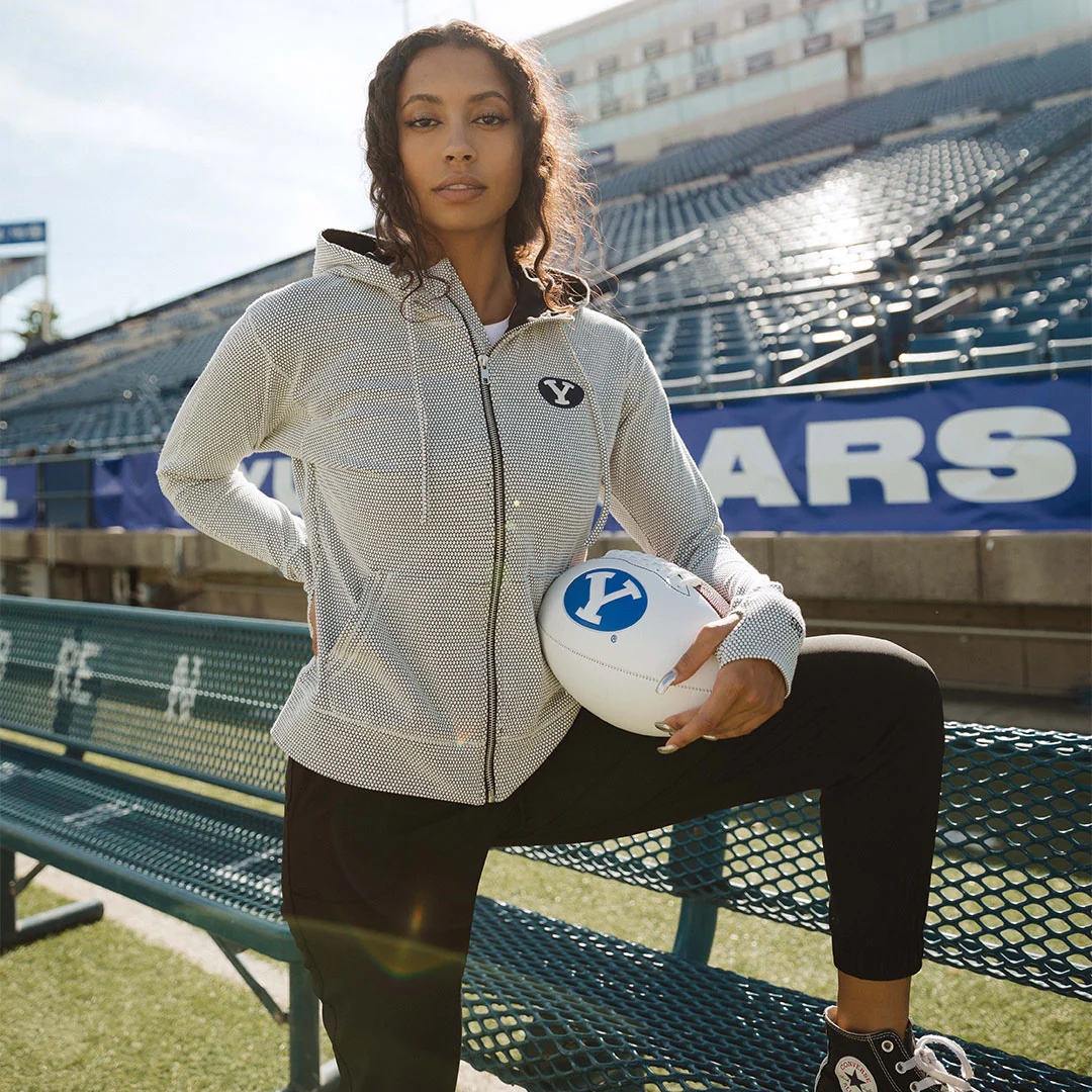 BYU Albion Zip-Up, Honeycomb - Image 2