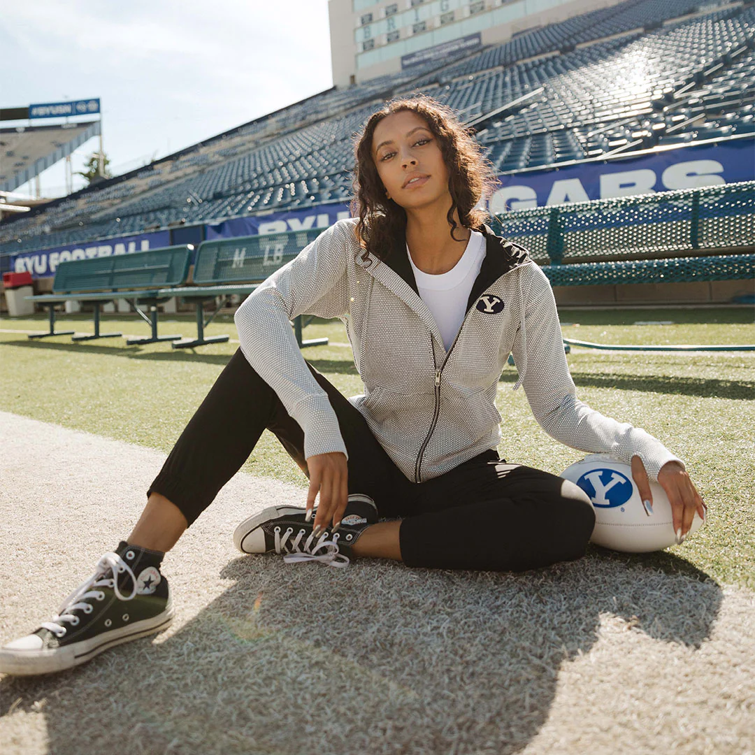 BYU Albion Zip-Up, Honeycomb - Image 4