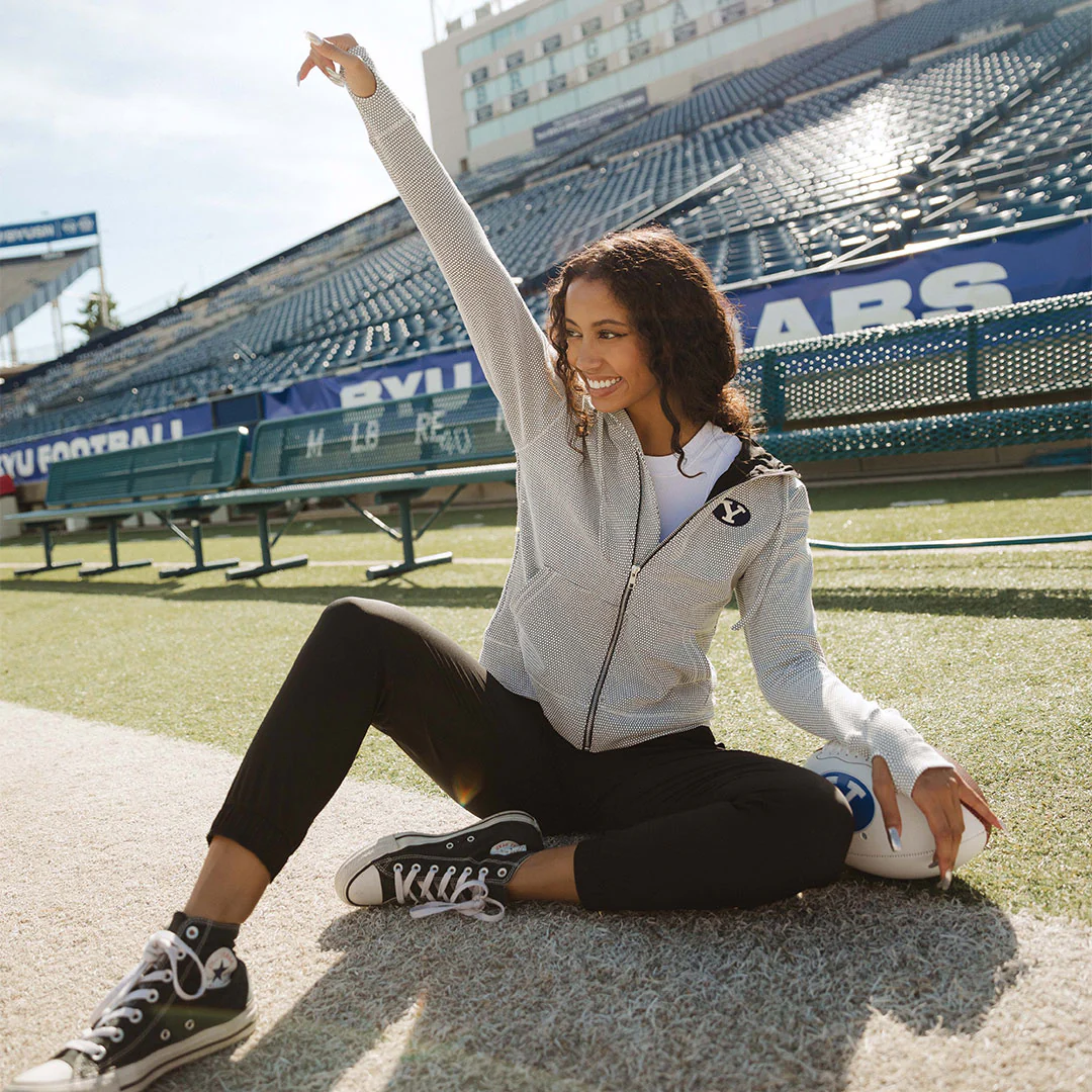 BYU Albion Zip-Up, Honeycomb - Image 5