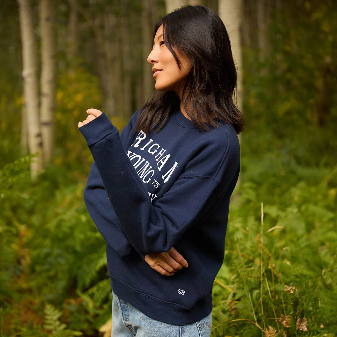 BYU Arrive Crew, Navy - Serif - Image 4