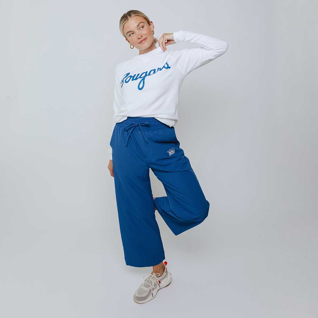 BYU Audrey Wide Leg Pants, Royal Blue - Image 5