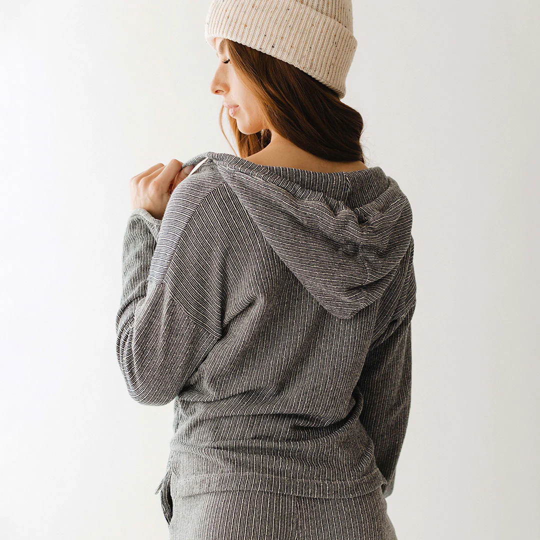BYU Channel Stripe Pullover, Navy - Image 3