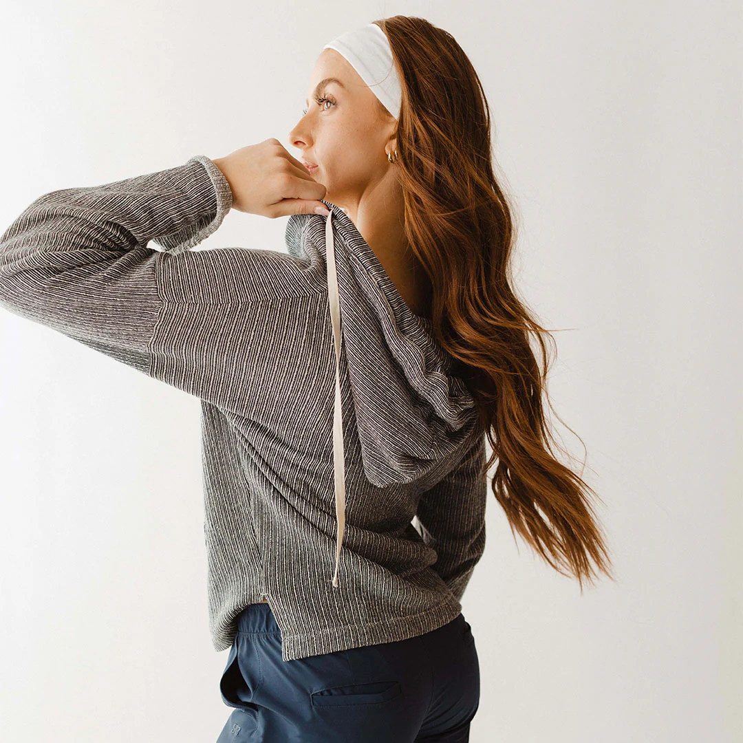 BYU Channel Stripe Pullover, Navy - Image 5