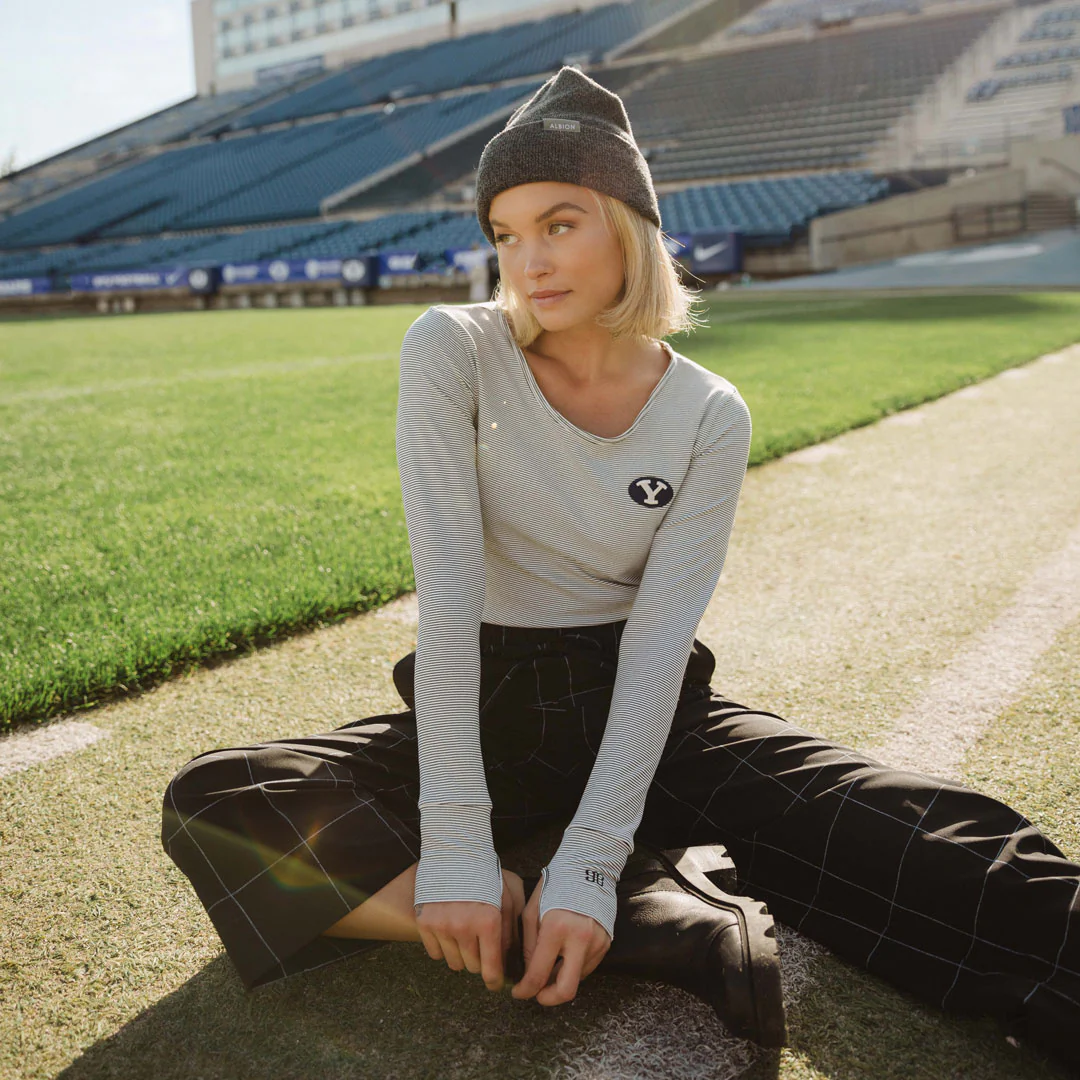 BYU Go Long Crew, Sweet Stripe - Image 10