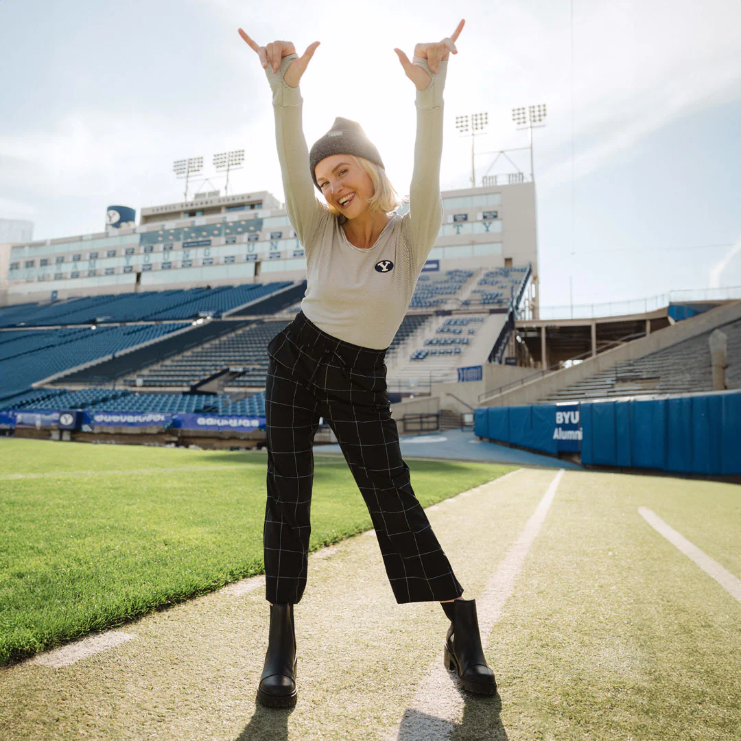 BYU Go Long Crew, Sweet Stripe - Image 13