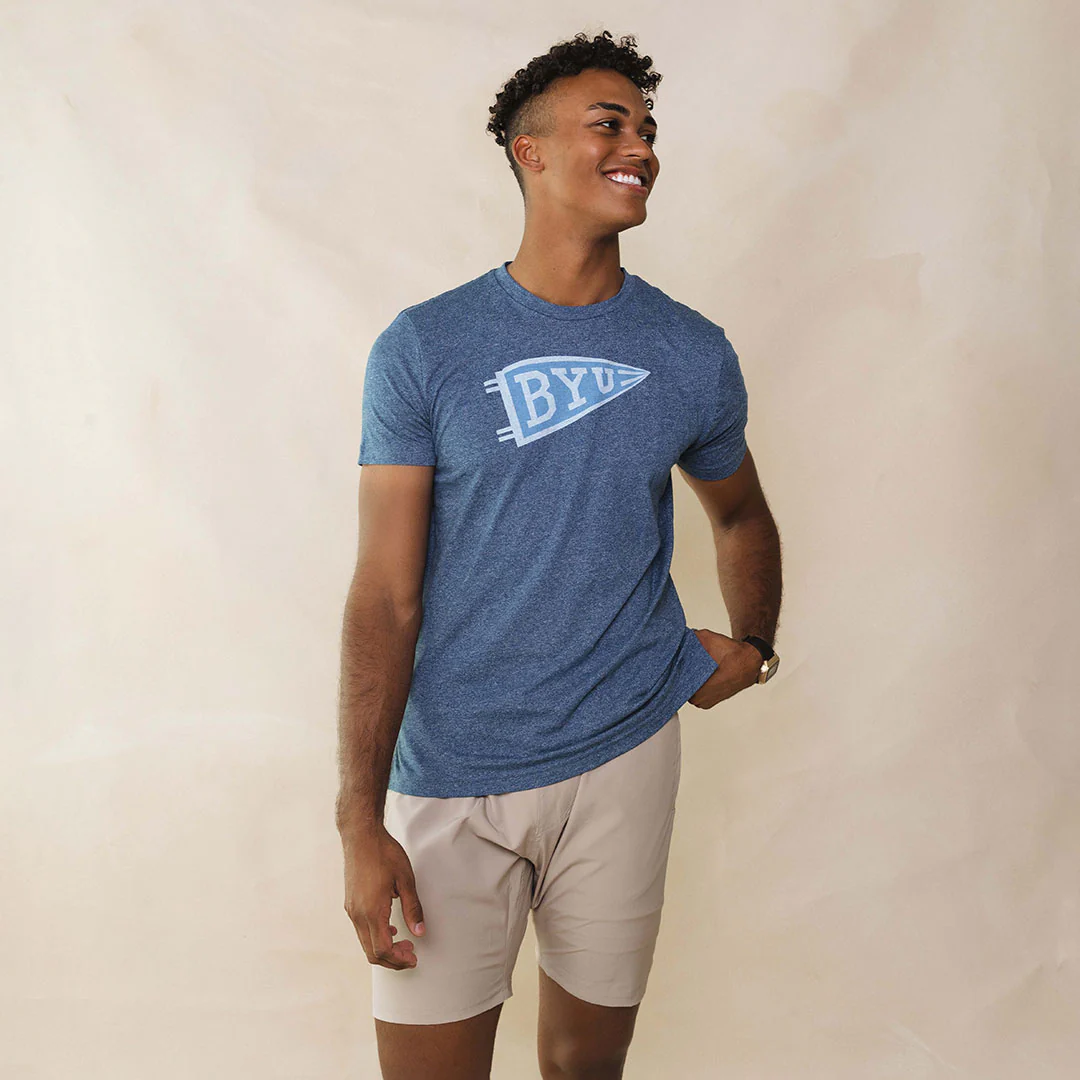 BYU Men's Classic Tee, Navy - Image 11