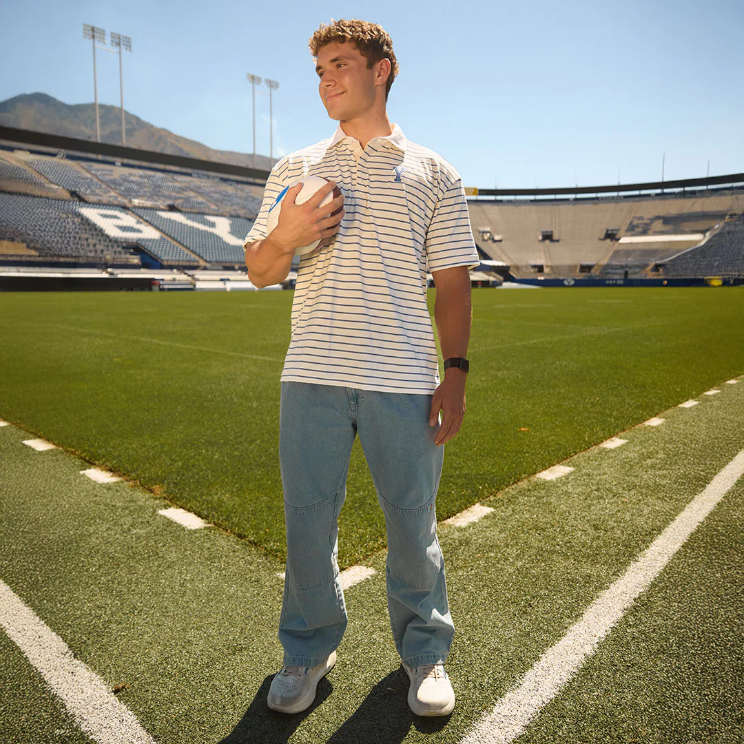 BYU Men's Polo, Venice Stripe - Image 8