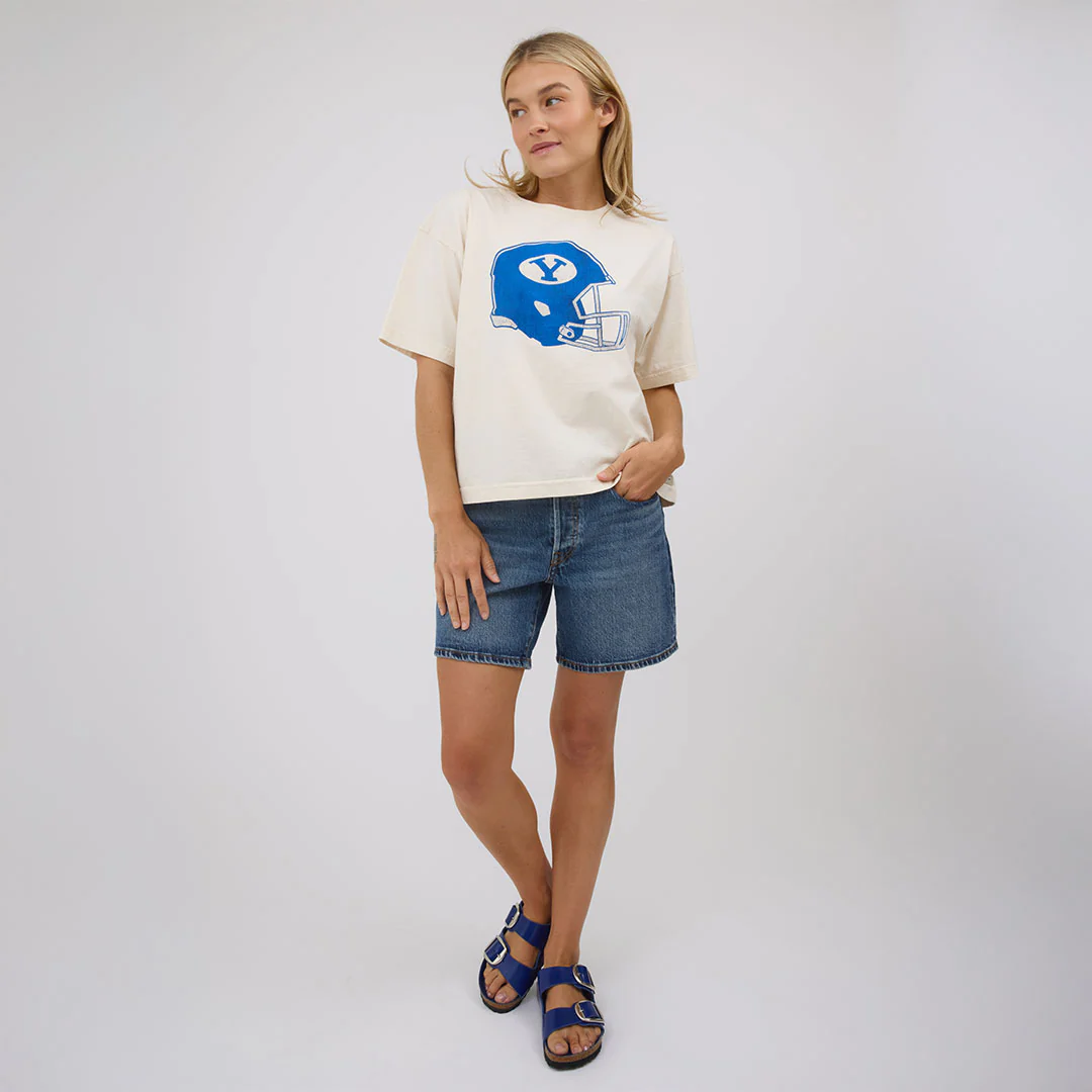 BYU Oversized Tee, Natural - Helmet - Image 2