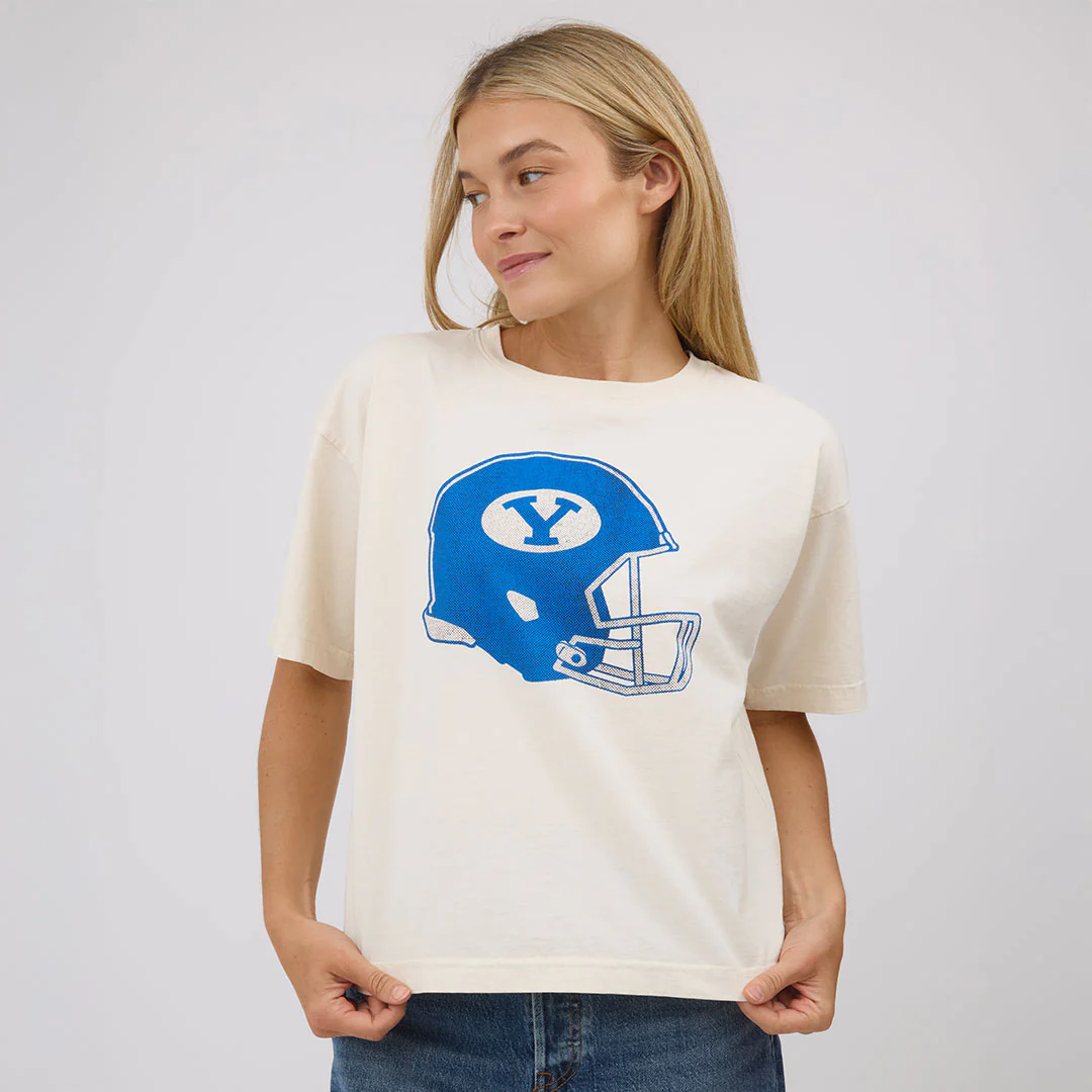 BYU Oversized Tee, Natural - Helmet - Image 3