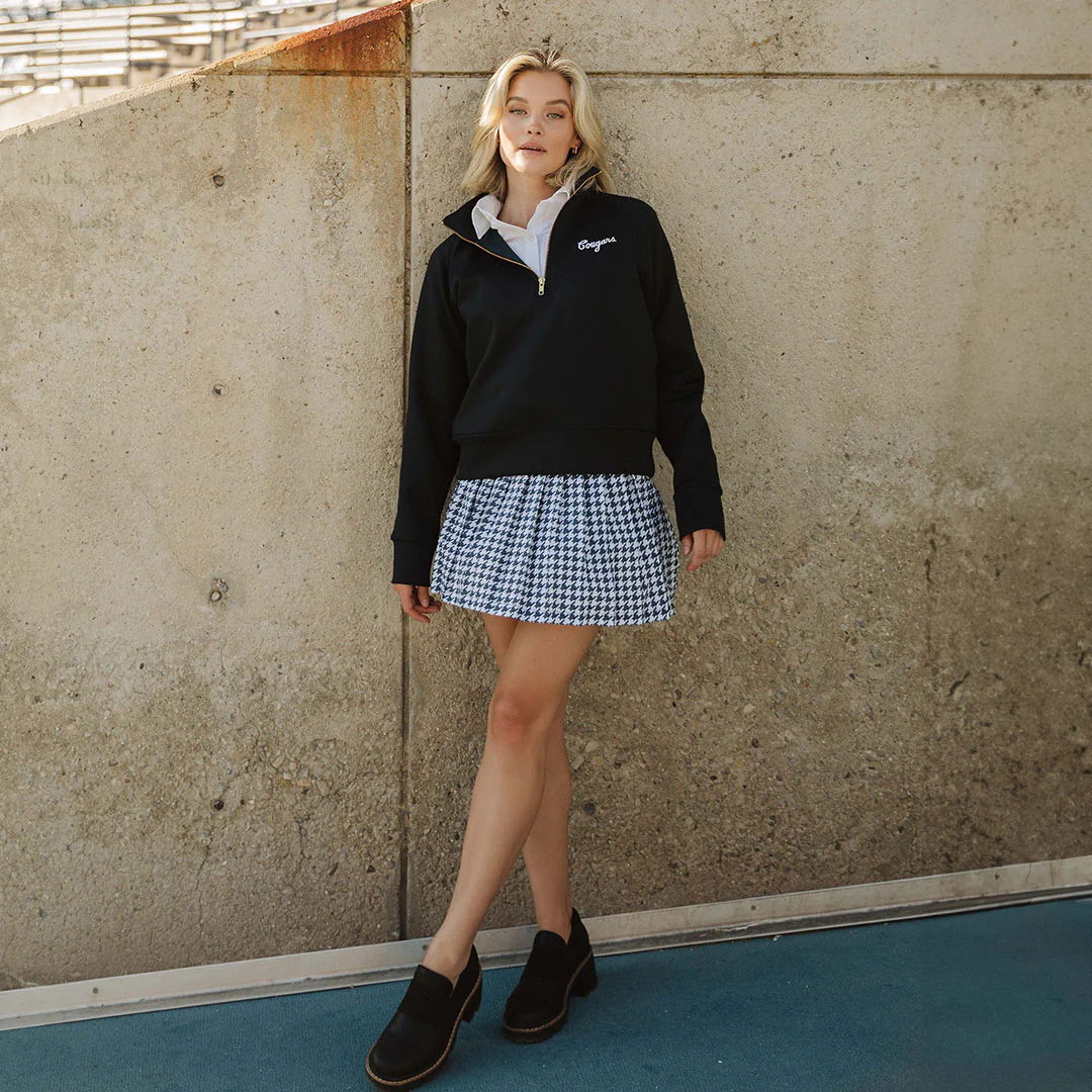 BYU Oxford Zip-Up, Black - Image 8