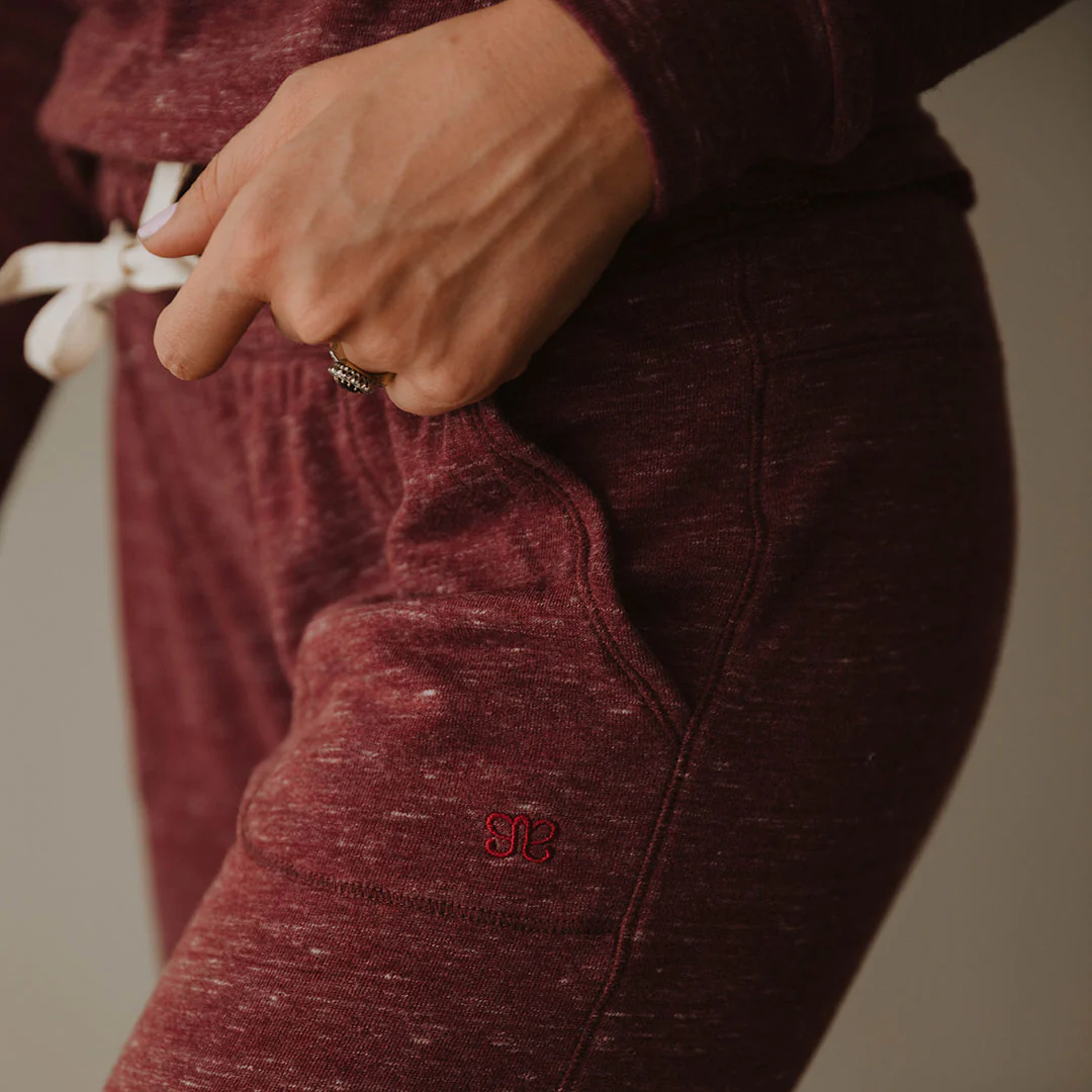 Cabin Fever Joggers, Heather Maroon - Image 9