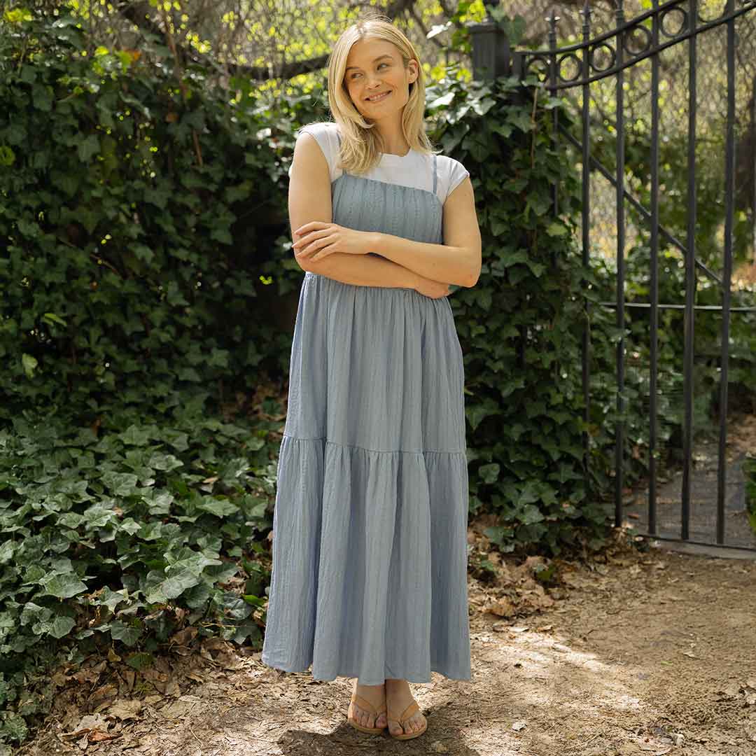 Cabo Midi Dress, Dusk Blue - Image 5