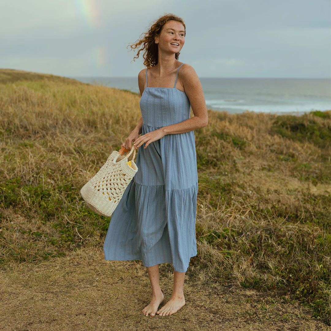 Cabo Midi Dress, Dusk Blue - Image 9