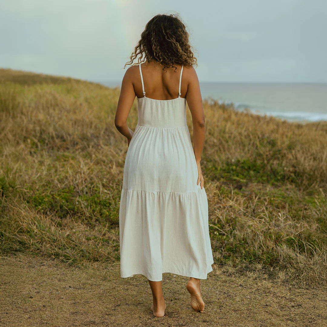 Cabo Midi Dress, Sand - Image 4
