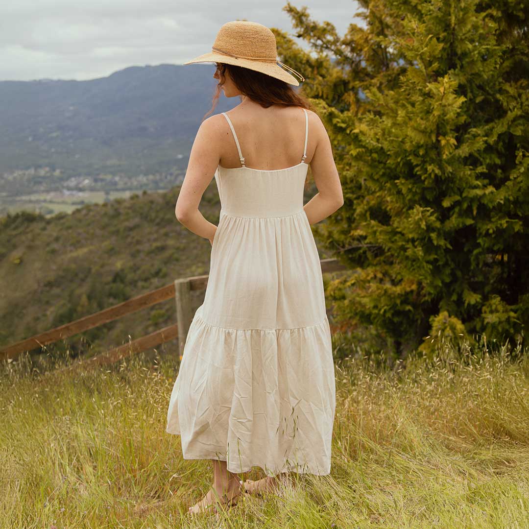 Cabo Midi Dress, Sand - Image 7