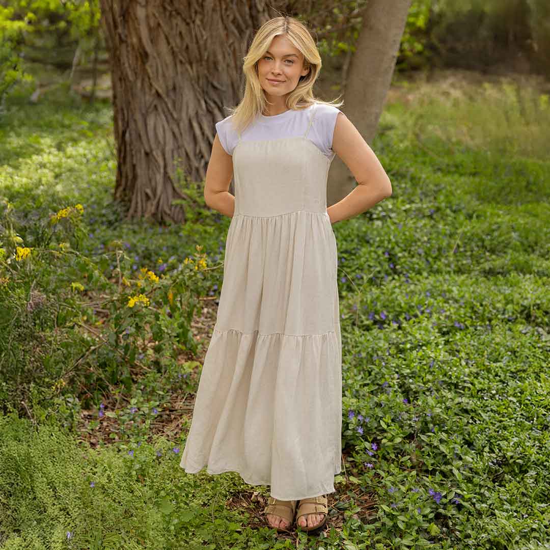 Cabo Midi Dress, Sand - Image 9