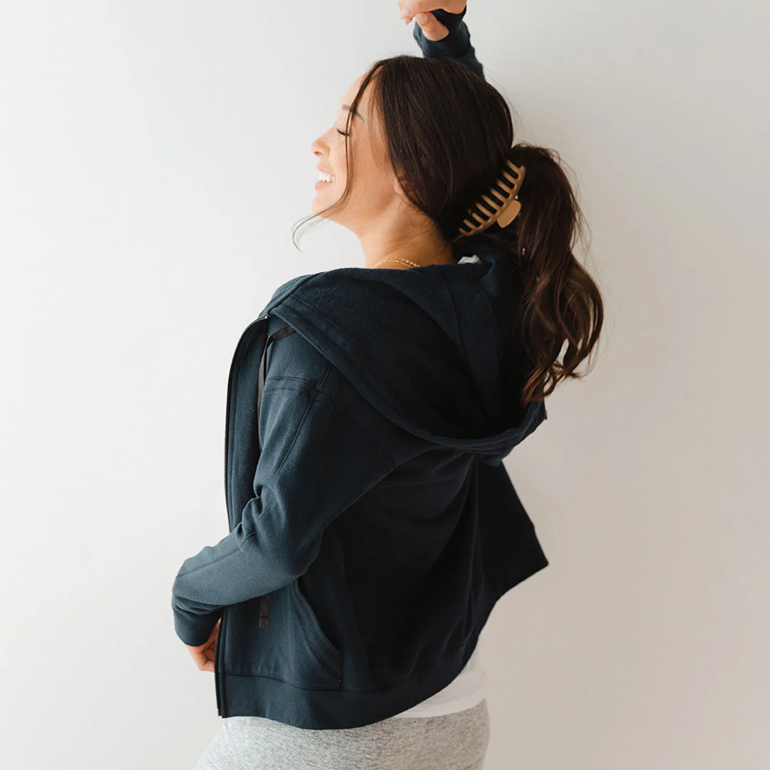 Campus Zip-Up, Navy - Image 3