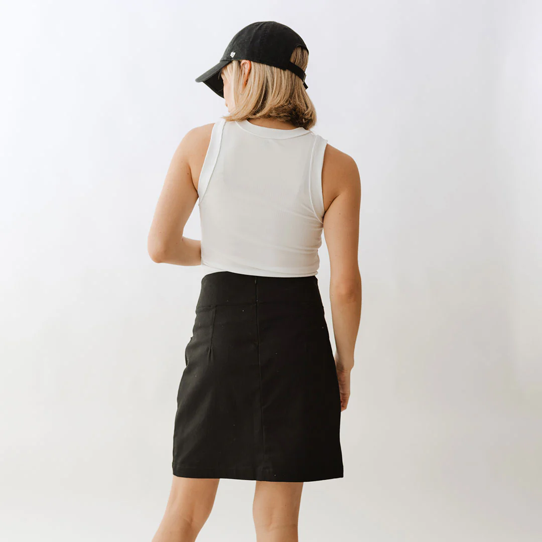 Canvas Skirt, Black Canvas - Image 8