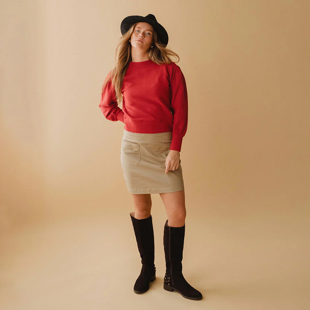 Canvas Skirt, Brown Canvas - Image 10