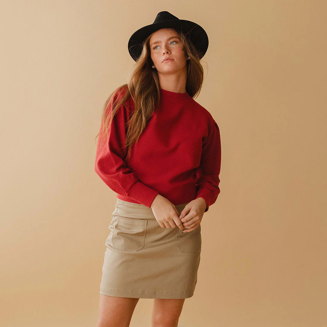 Canvas Skirt, Brown Canvas - Image 7