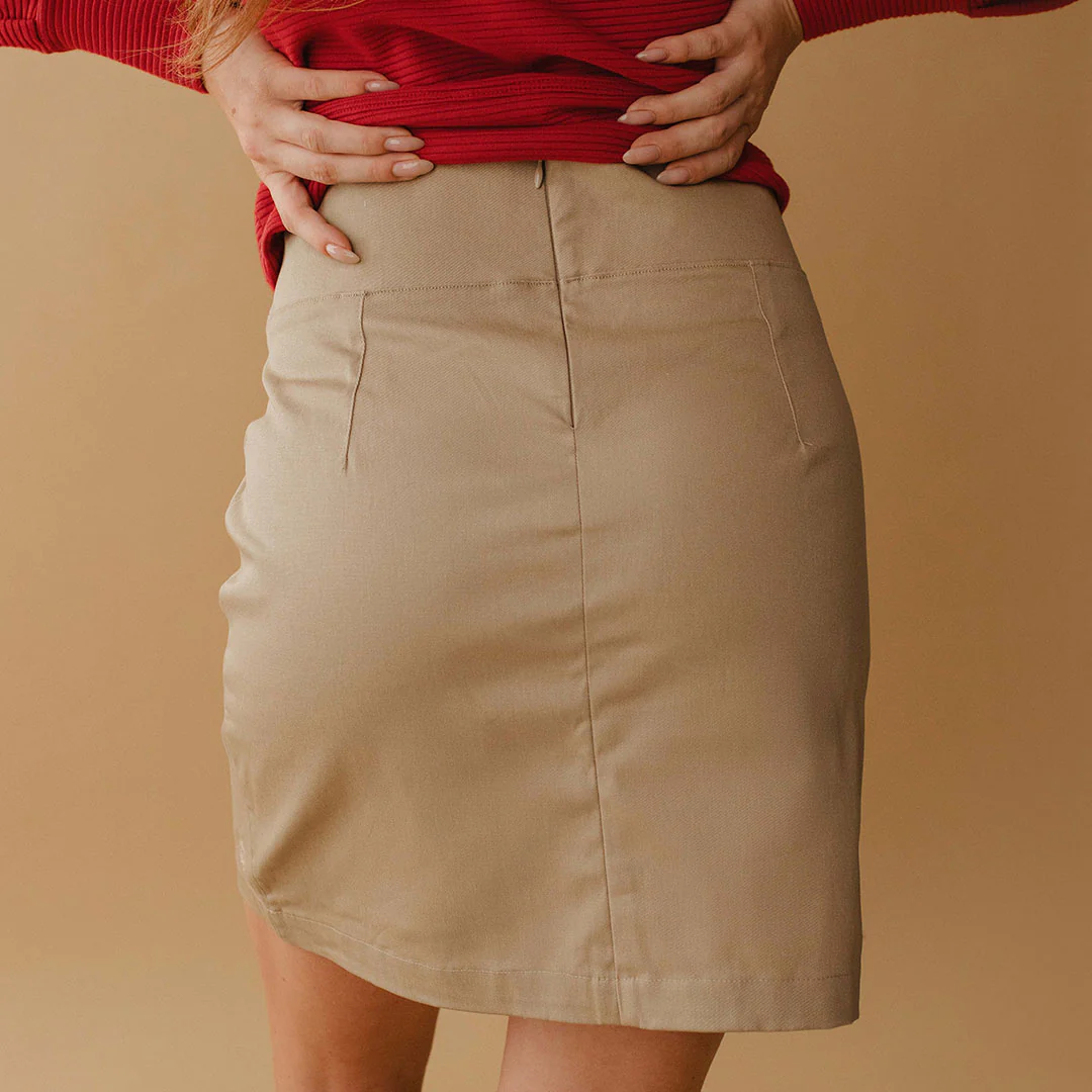 Canvas Skirt, Brown Canvas - Image 9