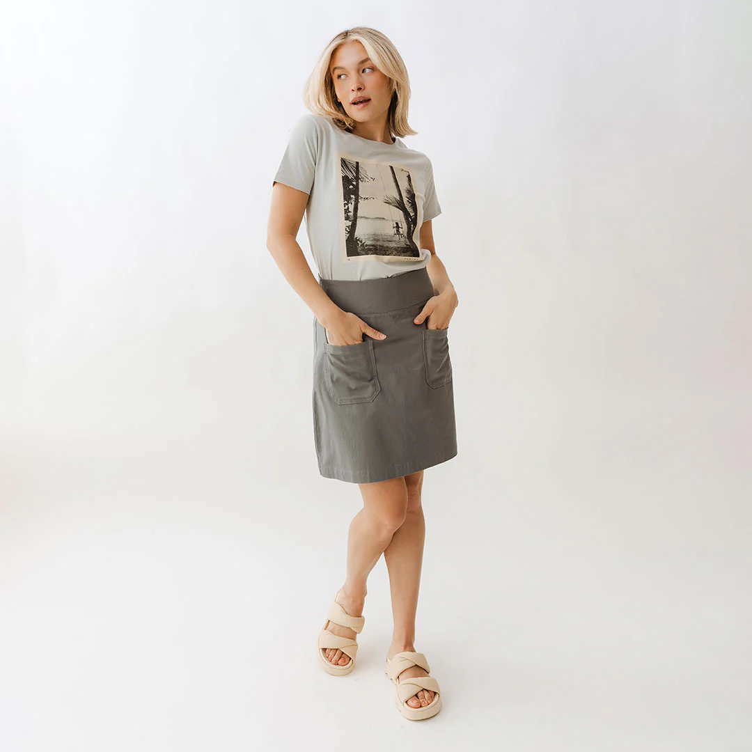 Canvas Skirt, Grey Canvas - Image 3