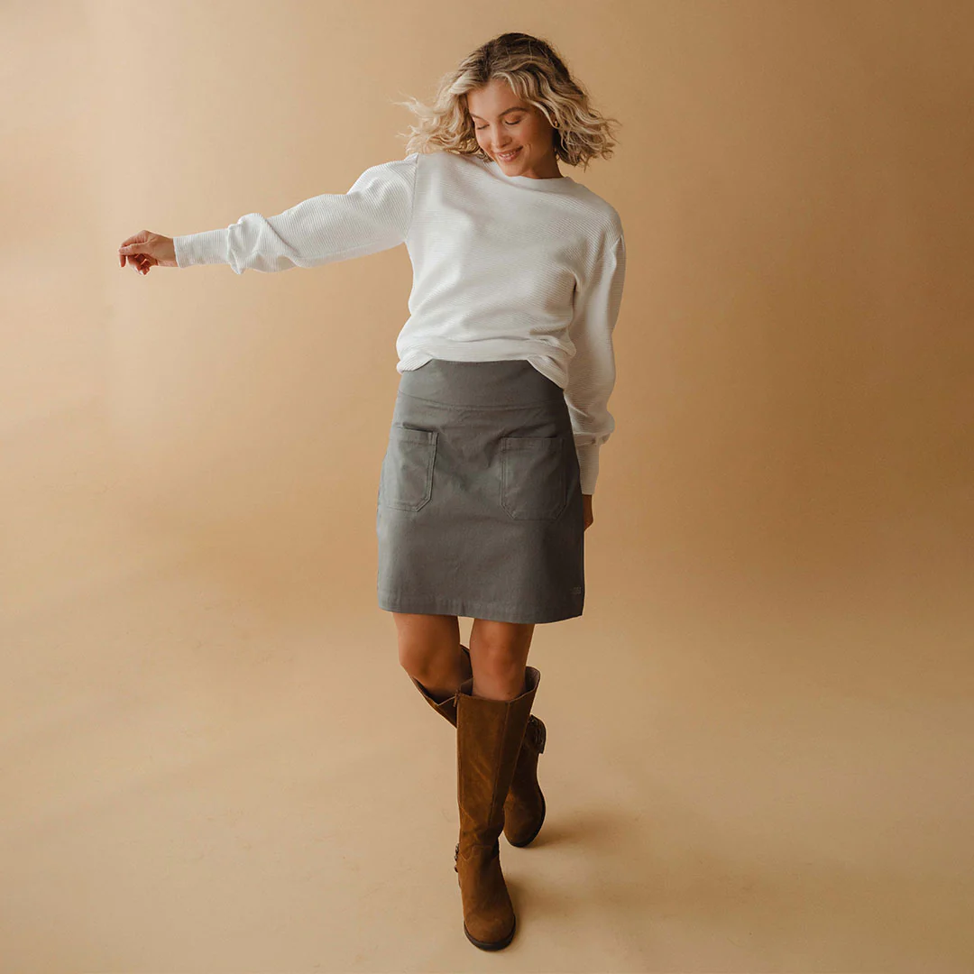 Canvas Skirt, Grey Canvas - Image 6