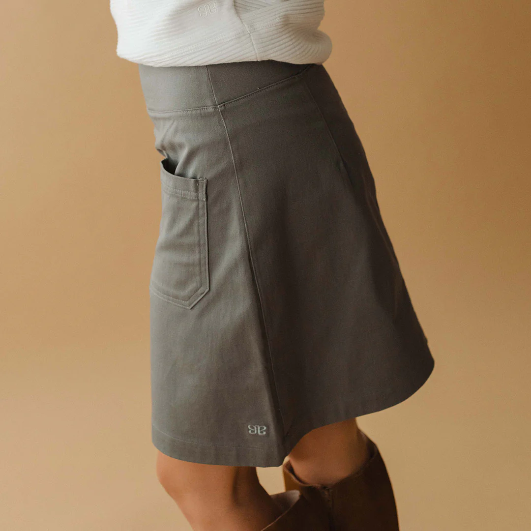 Canvas Skirt, Grey Canvas - Image 9