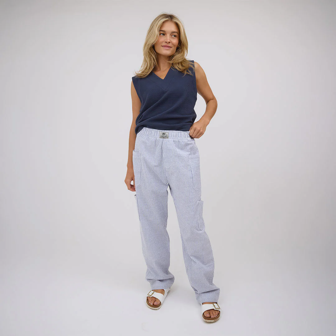 Cargo Pants, Navy Stripe - Image 9