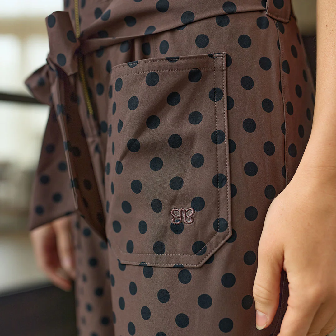 City Jumpsuit, Black Cocoa Dot - Image 6